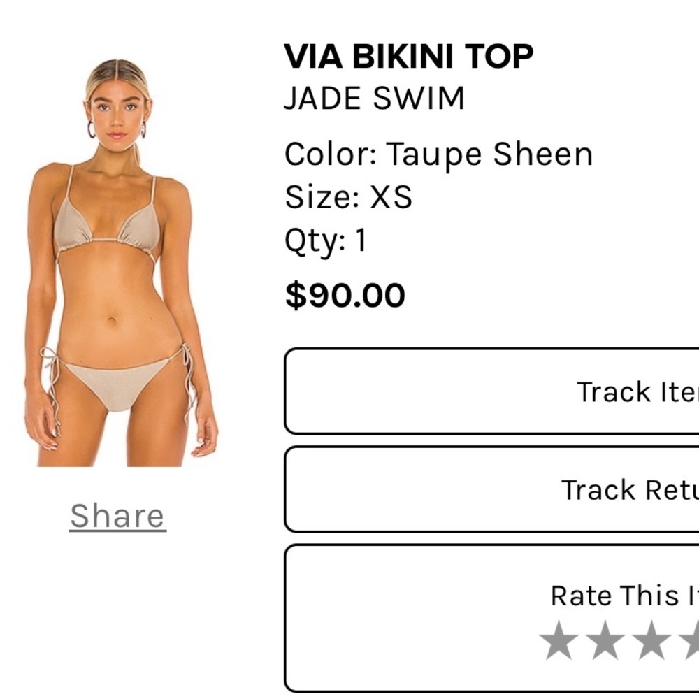 Jade Swim Taupe Sheen Bikini